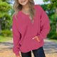thumbnail image 1 of Blusas y camisas de manga larga con cuello redondo para niños y niñas, sudaderas casuales de manga larga, lindas sudaderas de gran tamaño con bolsillo de polar, chaquetas para niñas, 1 of 8