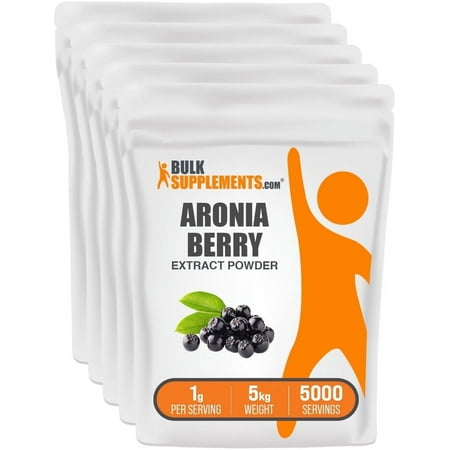 BulkSupplements Aronia Extract Powder - 1g per Serving - 5 Kilograms (11 lbs) - 5000 Servings