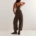 thumbnail image 4 of Sunnin Solid Color Loose Fit Lounge Jumpsuit Casual Everyday Wear, 4 of 6