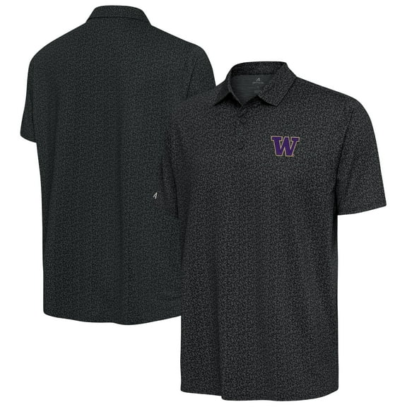 Men's Antigua Pewter Washington Huskies Blooming Polo