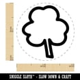 thumbnail image 2 of Three Leaf Clover Outline Self-Inking Rubber Stamp Ink Stamper - Orange Ink - Mini 1/2 Inch, 2 of 7