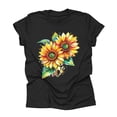 thumbnail image 2 of NAMTYQX Womens Summer Shirts Scoop Neck Short Sleeve Plus Size Mit Print Airoft Hawaii Lightweight Loose Printed T Shirts for Women Black Size L, 2 of 4