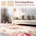 thumbnail image 2 of ODIKA 8'x10' Machine Washable Non-Slip Area Rug, Romantic Rose Petal High Traffic Rug, Pink, 121736, 2 of 7