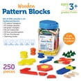 thumbnail image 5 of Learning Resources Wooden Pattern Blocks, 250-piece Math Set, Math Toys for Kids Ages 3+, 5 of 6