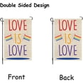 thumbnail image 2 of Pride Garden Flag LOVE IS LOVE 12"x18" double Sided Burlap LGBTQ Rainbow Flag Small , Gay Flag Garden Flag for Yard Lawn Home Door Decor, 2 of 6