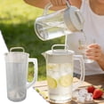 thumbnail image 4 of Rirozkan Mixing Pitcher, Cold Brew Coffee Maker with Plunger, Leakproof Drink Container, Wide Mouth Iced Tea Pitcher 1.8 Liter, 4 of 6