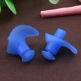 thumbnail image 3 of Tapones para Los Oídos Silicona Suave Impermeables Con Forma Nadar Y Bucear () Azul, 3 of 6