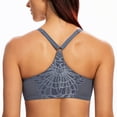 thumbnail image 3 of MELENECA Female Racerback Front Closure Unlined Underwire Bra for Women Slate Blue 40D, 3 of 4