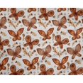 thumbnail image 4 of oneOone Polyester Lycra Rust Brown Fabric Insect & Floral Feather Dress Material Fabric Print Fabric By The Yard 56 Inch Wide, 4 of 4