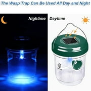 HYEASTR Wasp Traps Outdoor Hanging, Solar Bee Trap for Outside, Hornet Traps, Bee Wasp Catcher Outside Garden - Green