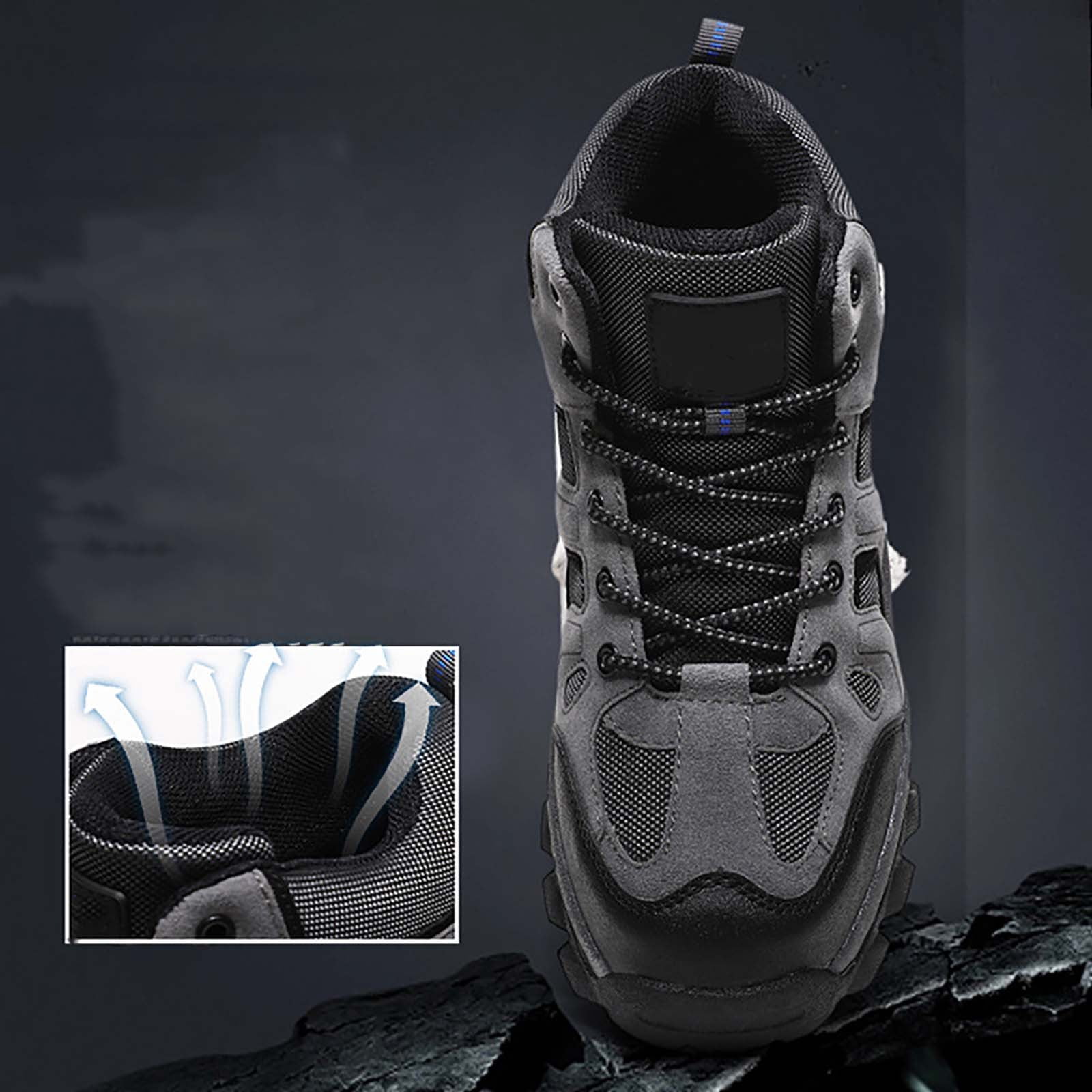Win s Way Unisex Outdoor Hiking Shoes, Large Size Breathable Walking Sneakers for Couples