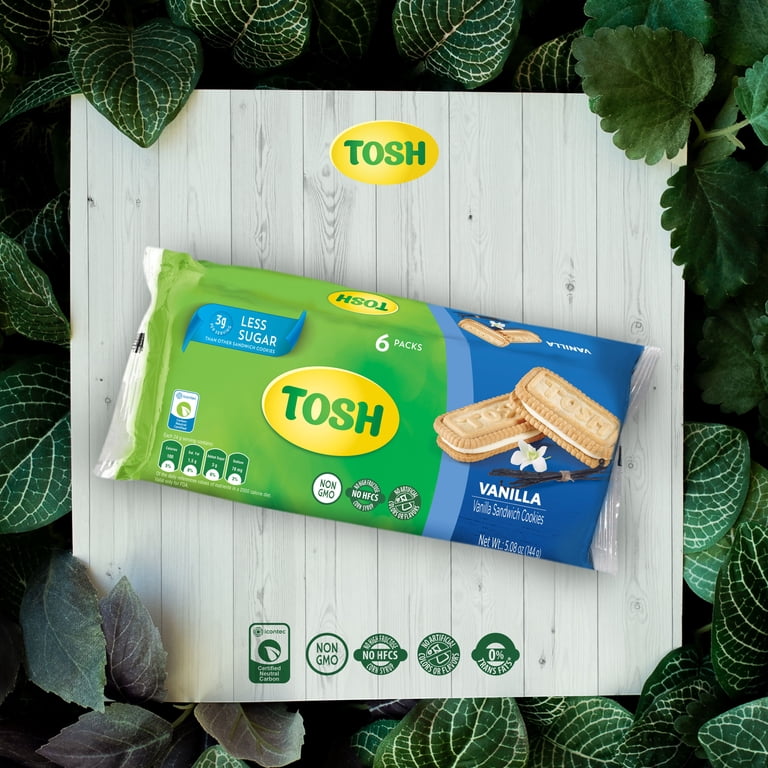 Tosh Vanilla Cream Filled Cookies, Guilt-Free Pleasure, Carbon