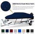 thumbnail image 2 of Seamander 600 Denier Heavy duty Waterproof Boat Cover, Fits boats 24'-26'L x 108"W, V-Hull Fishing Ski Boat Pro Bass Inboard Outboard Trailerable Boat Covers , Navy, 2 of 7