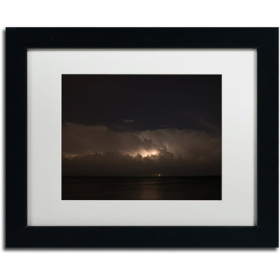 Trademark Fine Art "Big Dipper Thunderstorm" Canvas Art by Kurt Shaffer, White Matte, Black Frame