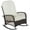 White, variant on Demi Bonn Outdoor PE Rattan Wicker Recliner with Soft Pillow, Garden Relaxing Swing Chair, Durable Lounge Seat Furniture for Patio, Garden, White
