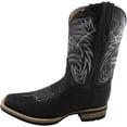 thumbnail image 3 of Men's Square Toe Bull Neck Leather color Black Sole Rubber Classic Rodeo Style, 3 of 3