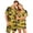 BBF54-Yellow, variant on IYYVV Couple Matching Halloween Pajama Set Horror Pumpkin Silk Satin Sleepwear Button Down Short Sleeve 2 Pieces Loungewear Yellow L