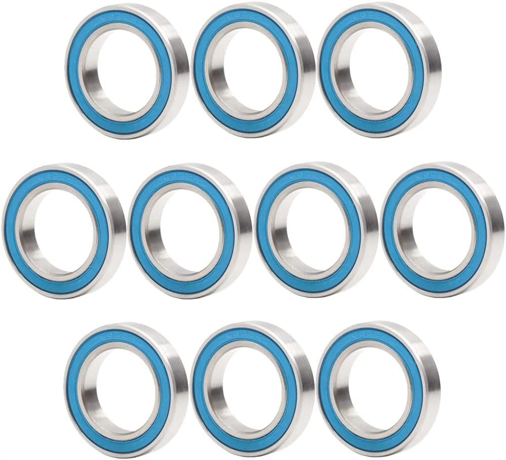 HSHDLDF 6802RS Roulement à Billes 15x24x5mm, 15x24 ABEC 3 Roulements à Billes de Précision Bleus en Caoutchouc Scellé (Pick de 10 Pcs)