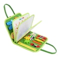 thumbnail image 3 of Tablero de actividades educativas para niños, juguetes para aprender a vestir, tablero sensorial para viajes Verde, 3 of 9