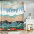 thumbnail image 4 of Shower Curtain Printing Chinese style Ink landscape Waterproof Bathroom Curtains r Polyester Fabric with, 4 of 7