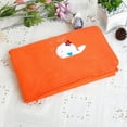 thumbnail image 2 of White Whale - Orange Applique Coral Fleece Baby Throw Blanket (29.5"-39.4"), 2 of 5