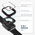 thumbnail image 2 of 3 Pack Waterproof Case Compatible with Apple Watch Screen Protector 40mm SE iWatch Series 6 5 4 Accessories, Hard PC Full Protective Face Cover Sports for Men Women (40mm, Black/Blue/Green), 2 of 5