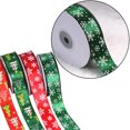 thumbnail image 2 of Christmas Ribbon Fashion Xmas Tree Snowflake Print DIY Fabric Gift Wrap Ribbon Crafts Ribbon, 2 of 6