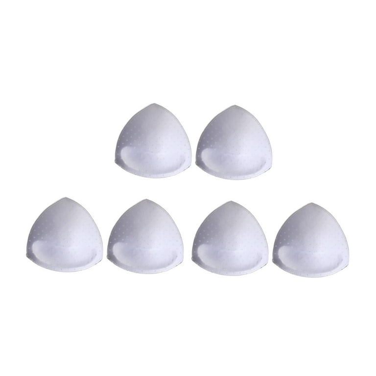 3Pairs Bra Inserts Pads Removable Bra Cups Inserts Breathable Soft Sponge  Replacement Pads Women for Swimsuit , White