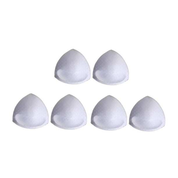 3 Triangle Bra Padded Inserts Removable Bra Cups Inserts Comfortable  Replacement White 