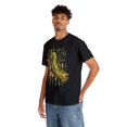 thumbnail image 3 of Musky Fishing Camouflage American Flag Muskie Unisex Cotton Tee, 3 of 4