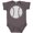 Charcoal Grey, variant on Inktastic Distressed Baseball in White Boys or Girls Baby Bodysuit