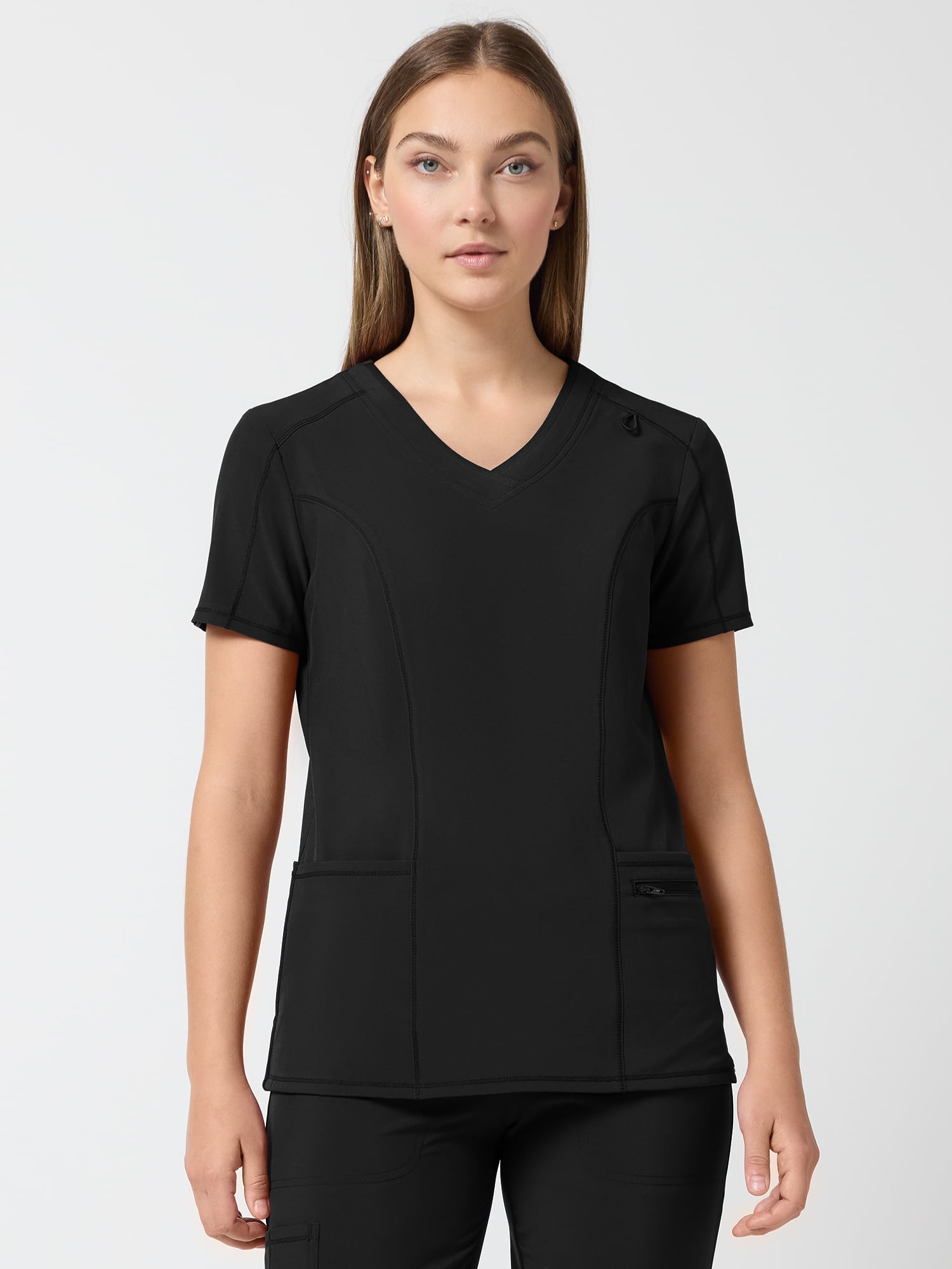 Adar Addition Scrub Set For Women - V-Neck Scrub Top & Skinny Cargo - Foto 13