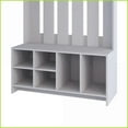 thumbnail image 5 of Coat Rack with Storage Bench & Shoe Shelf - Smoke Finish | Particle Board | Coat Racks, 5 of 5