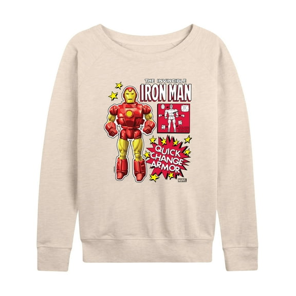 Marvel Iron Man - Action Figure - Women's French Terry Pullover Long Sleeve Shirt