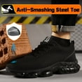 thumbnail image 2 of LAoutun Mens Steel Toe Shoes Lightweight Safety Work Shoes Cushioned Steel Toe Sneakers Construction, 2 of 6