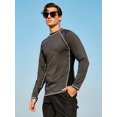 thumbnail image 2 of Xishao Camiseta de Natacion Hombre Playeras de Natacion Manga Larga Traje de Baño Bañador Protector de Erupción de Compresión Surf UPF 50+ Gris G Gris G Xishao ropa, 2 of 2