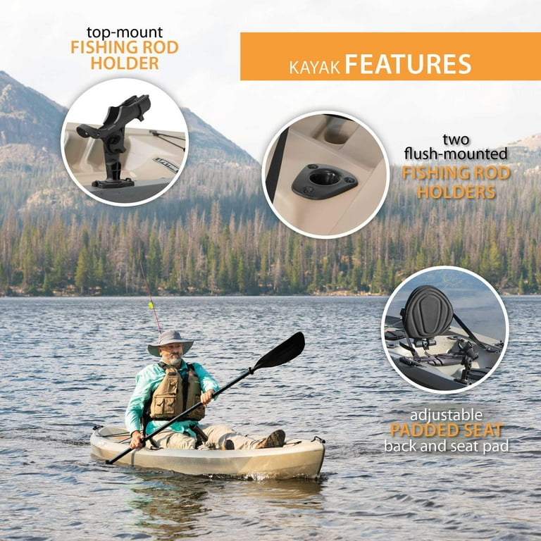 lifetime tamarack angler 100 fishing kayak rod holder Lifetime Tamarack Angler 100 Fishing Kayak- Recon Fusion