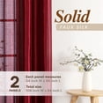 thumbnail image 2 of Regal Home 84" Long Light Filtering Grommet Window Curtain Panel Set of 2, Burgundy, 2 of 6