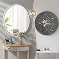 thumbnail image 4 of WallBeyond 28" x 28" White Round Bathroom Decorative Wall Mirror, 4 of 7