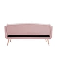 thumbnail image 6 of Resenkos Sofa Bed Convertible Sofa Sleeper 61.5" Sofa for Bedroom Fabric Compact Living Space Couch for Apartment and Room, Pink, 6 of 10