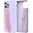thumbnail image 1 of Universal silicone phone holder with rubber band for Android and iPhone. pink, 1 of 5
