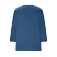 thumbnail image 4 of fatyb Womens 3/4 Length Sleeve Tops Dressy Soft Tunic Shirts Solid Color Casual Tee Blouses for Women, 4 of 6