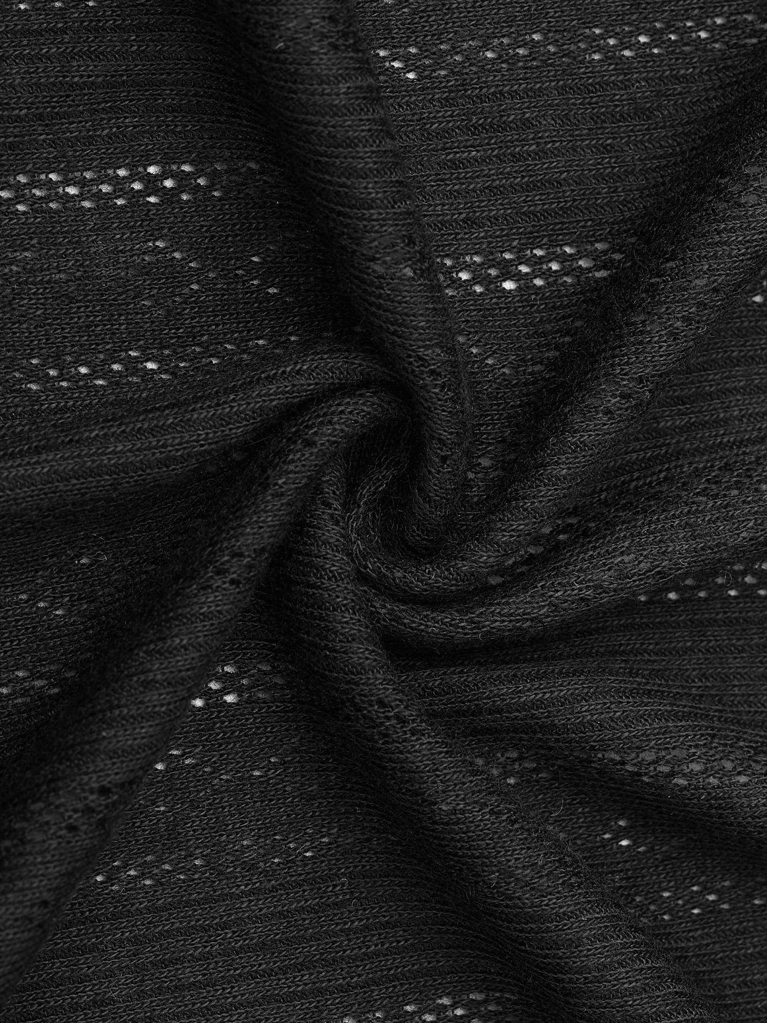 DARING DIVA Y2K Crop Tops with Shorts Knit Button-Down Pajama Sets L Black