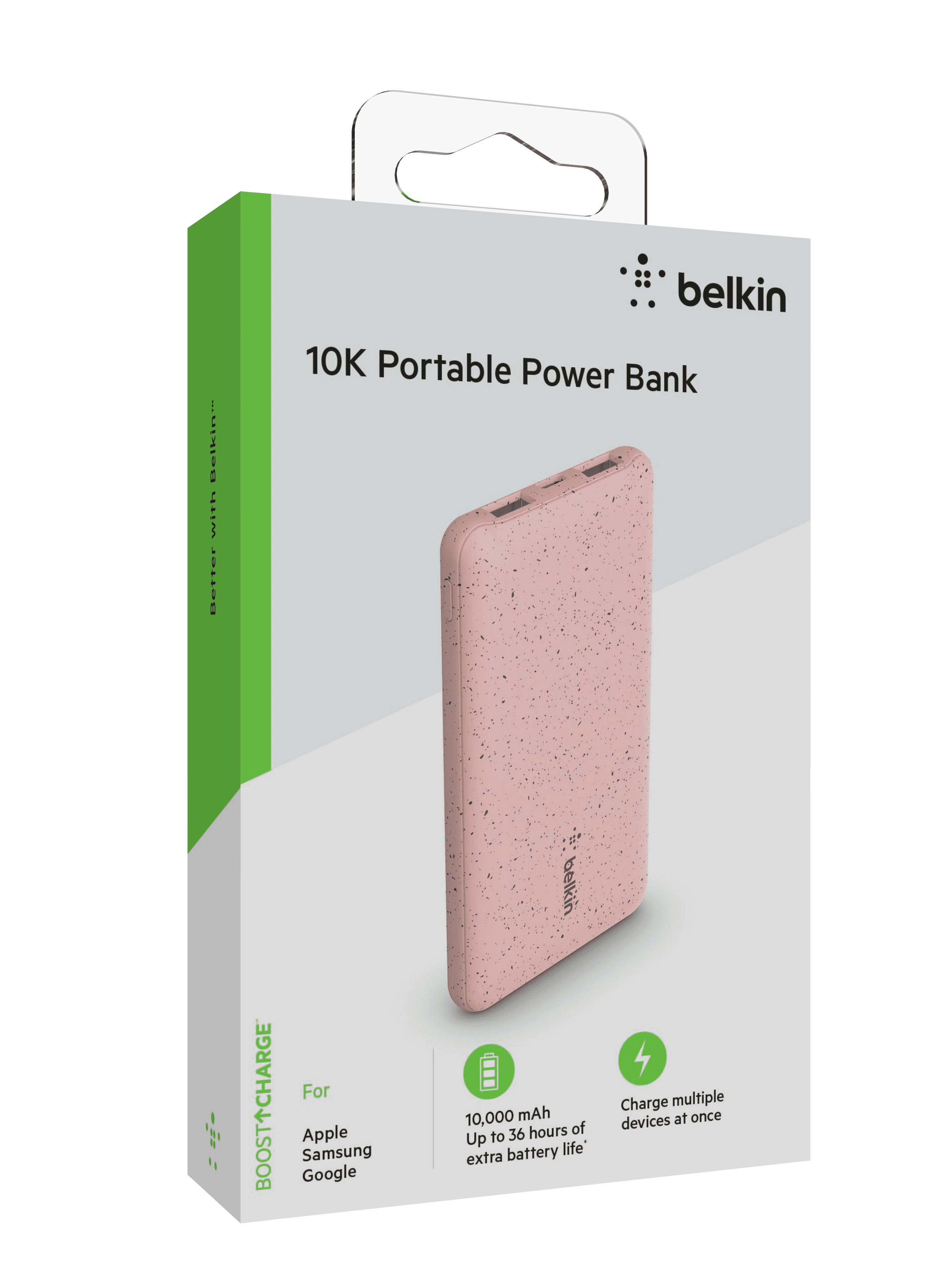 pink belkin portable charger
