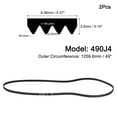 thumbnail image 2 of Unique Bargains 2pcs 490J4 Poly V Belt, 4 Ribs PJ V-Ribbed Belt 49" L x 0.37" W x 0.14" T, 2 of 5