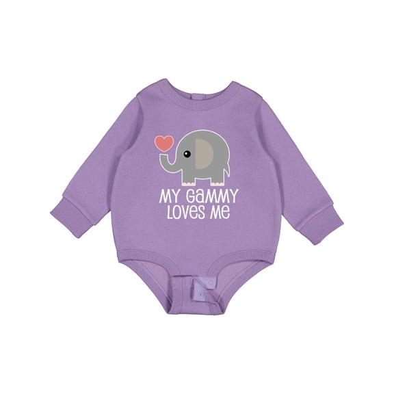Inktastic My Gammy Loves Me Grandchild Baby Fleece Bodysuit