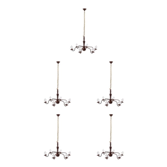 Inteprter Luz de techo en miniatura Escalada Realista Mini Candelabro de arena Juguete Accesorio de iluminación para sala de estar Dormitorio B 5piezas Inteprter CBP232512