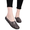 thumbnail image 3 of NOKIO Casual Full Hollow Slippers Women's Slippers Ladies Casual Shoes Women's Casual Slip On Flat Heel Soft Sole Loafers Comfortable Leather Outdoor Walking Flats Breathable Fashion Sneakers, 3 of 6