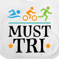 thumbnail image 4 of Inktastic Triathlon Sports Quote Must Tri Boys or Girls Baby Bib, 4 of 4