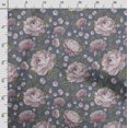 thumbnail image 3 of Soimoi Chinese Floral Printed, Poly Canvas Fabric, Decor Sewing Fabric by The Yard 56 Inch Wide,Decorative Fabric for Curtains Tote Bags, Mauve, 3 of 5